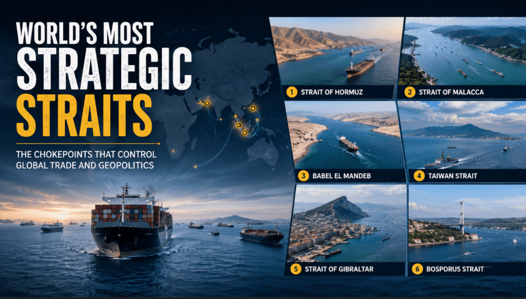 World’s Most Strategic Straits: The Chokepoints That Control Global Trade and Geopolitics
